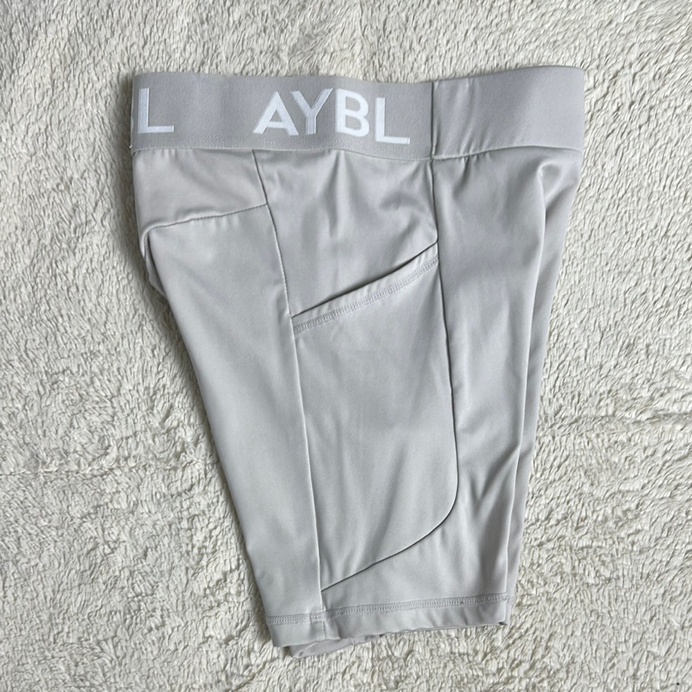 AYBL Women's Cream Compression Shorts w/ Pockets